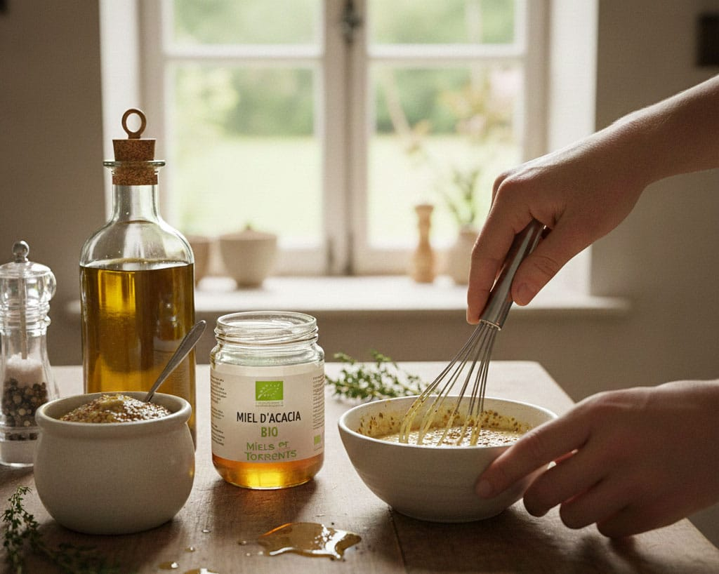 La vinaigrette à la moutarde et au miel